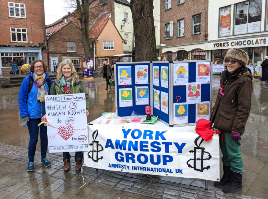 human rights stall in York
