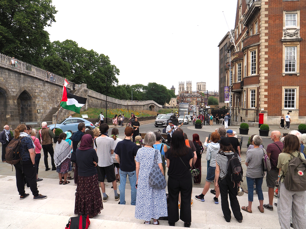 shtos of the pro Palestine demo