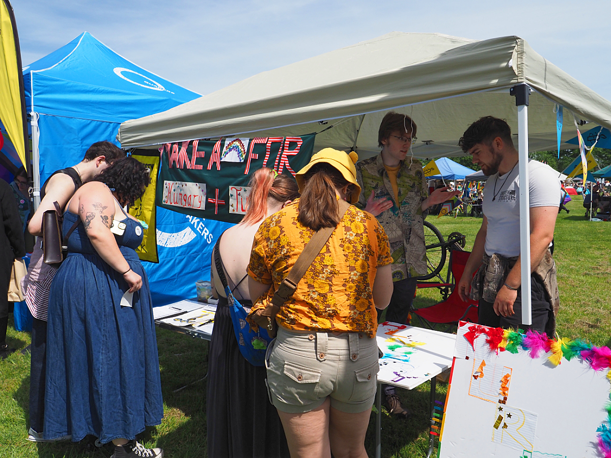 the stall at Pride, York 2026