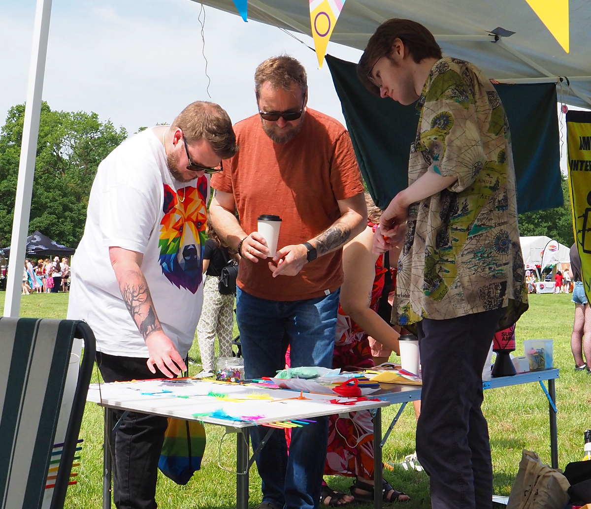 the stall at Pride, York 2026